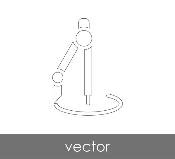 Desenho ícone bússola — Vetor de Stock