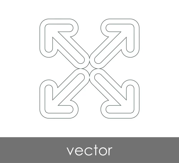 Expandir Diseño Del Icono Ilustración Vectorial — Vector de stock