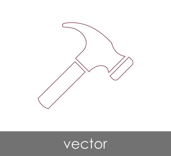 Kalapács-web ikon — Stock Vector