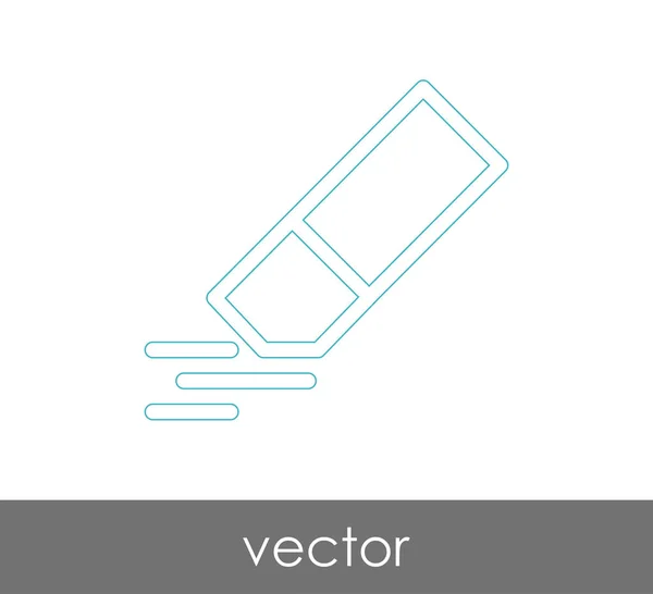 Eraser Brevpapper Ikon Vektorillustration — Stock vektor