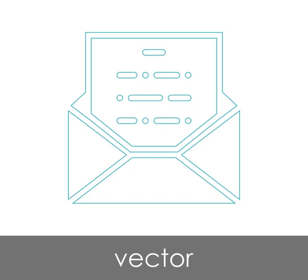 Ilustração Vetor Ícone Envelope Sinal — Vetor de Stock