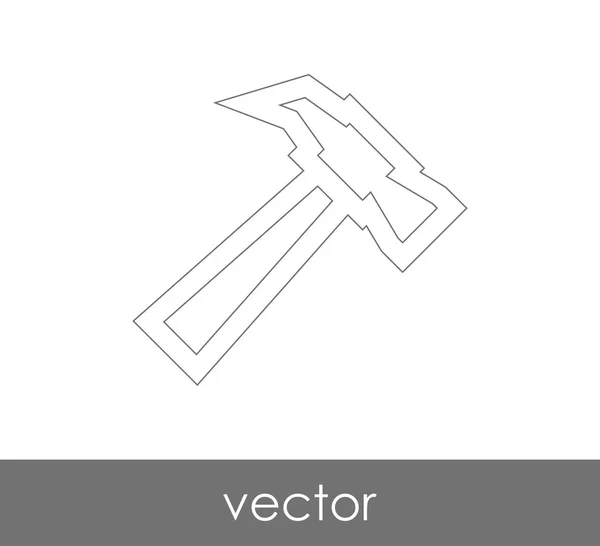 Martillo icono web — Vector de stock