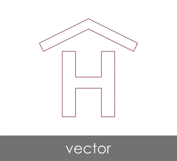 Diseño Ilustración Vectorial Del Icono Del Signo Del Hotel — Vector de stock
