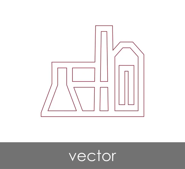 Ikonu Továrny Průmyslové Vektorové Ilustrace — Stockový vektor
