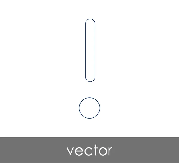 Ícone Ponto Exclamação Ilustração Vetorial — Vetor de Stock