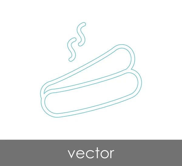 Ilustrație Vectorială Pictogramei Hotdog — Vector de stoc