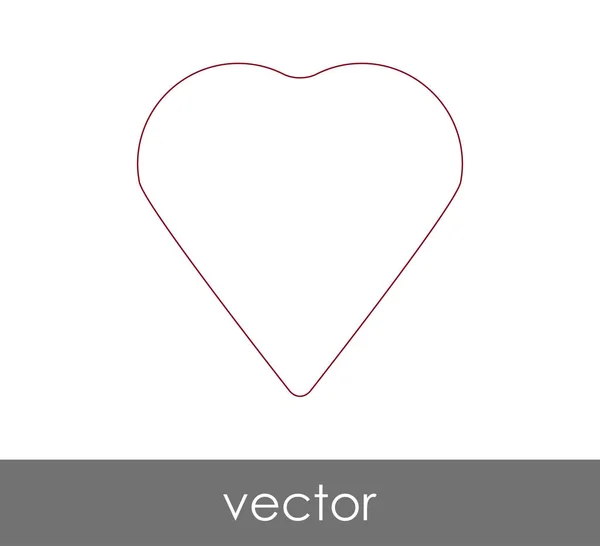 Corazón icono web — Vector de stock