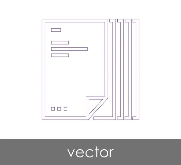 Ícone Documento Para Web Design Aplicações — Vetor de Stock