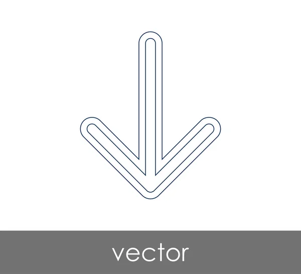 Töltse Nyíl Ikon Vektoros Illusztráció — Stock Vector