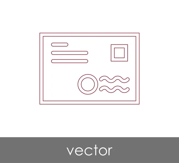 Ilustración Vectorial Icono Sobre Signo — Archivo Imágenes Vectoriales