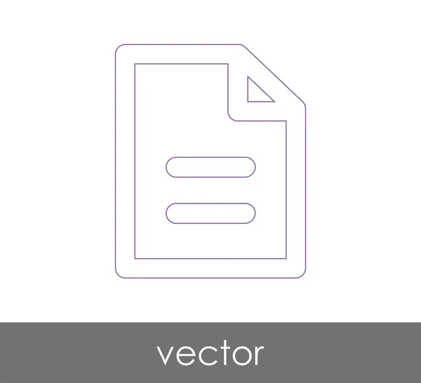 Icono Documento Para Diseño Web Aplicaciones — Vector de stock