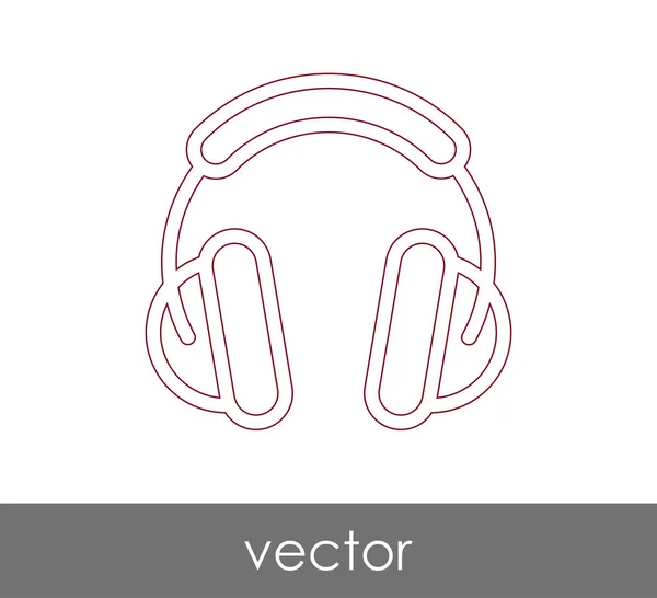 Headphones ícone web — Vetor de Stock