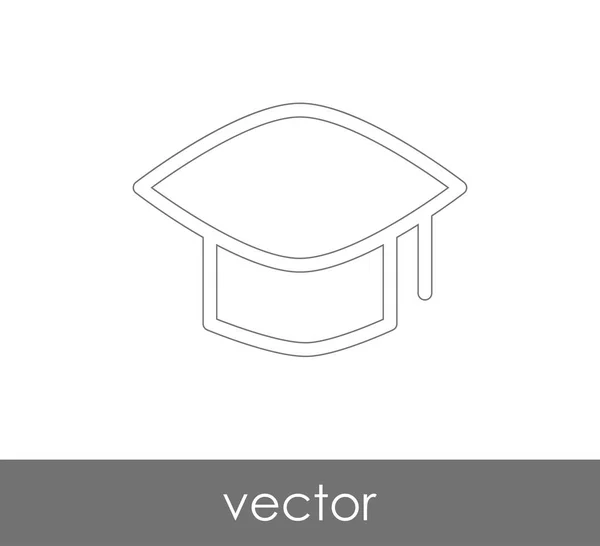 Ícone de boné de graduação — Vetor de Stock