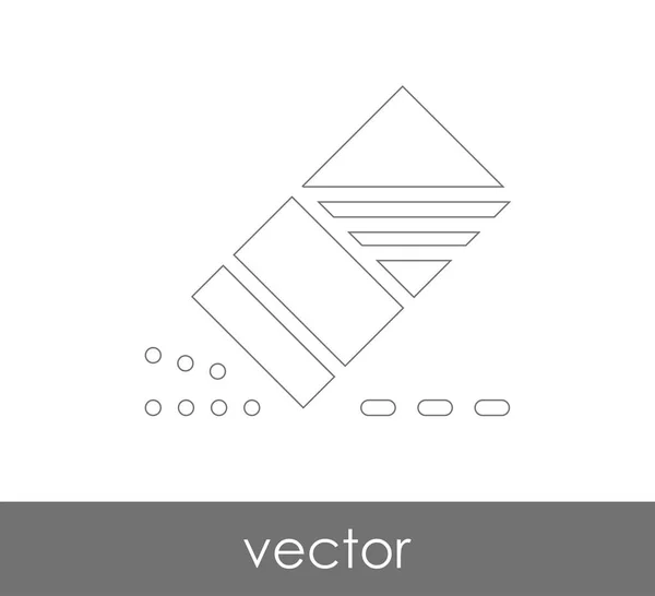 Ikon Alat Tulis Penghapus Ilustrasi Vektor - Stok Vektor