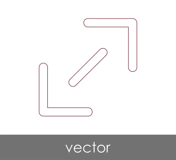 Teljes képernyős ikon — Stock Vector