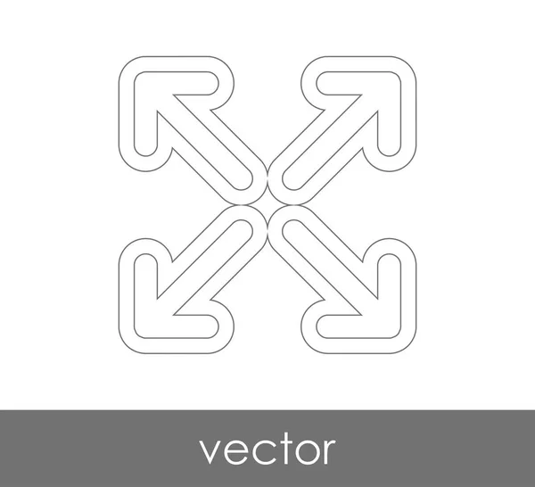 Expandir Design Ícone Ilustração Vetorial — Vetor de Stock