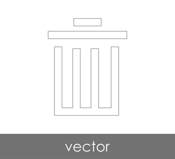 Garbage bin icon — Stock Vector