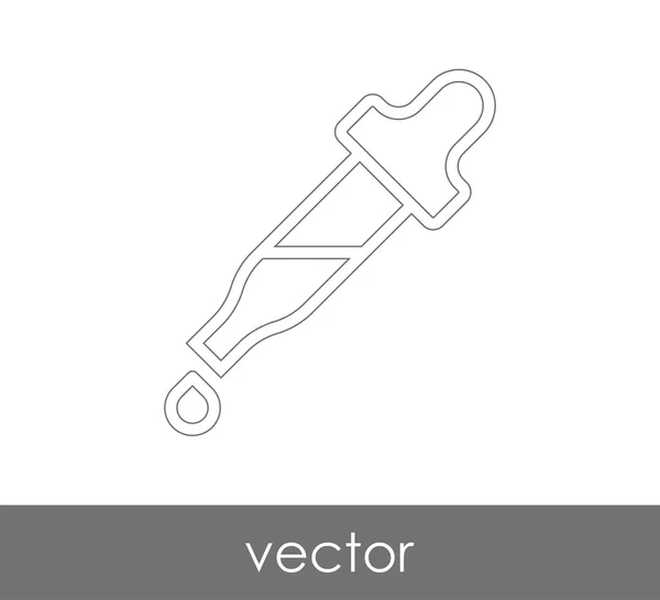 Dropper Icona Medica Illustrazione Vettoriale — Vettoriale Stock