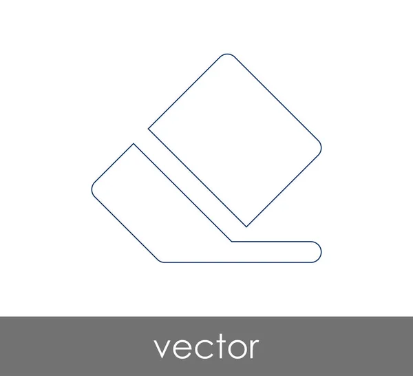 Eraser Stationery Icon Vector Illustration — Stock Vector