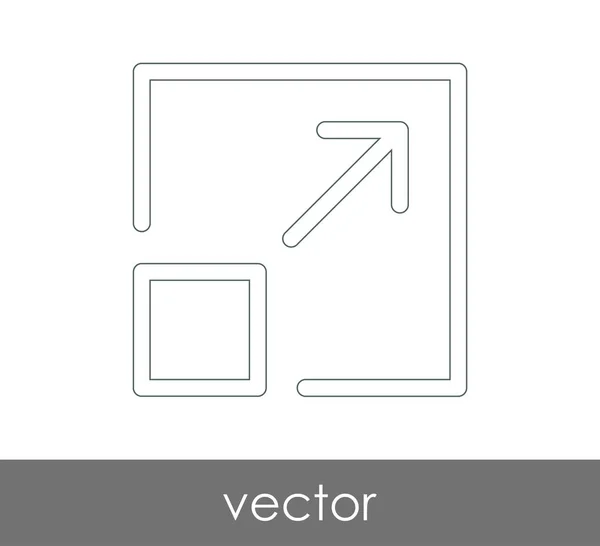 Icon Design Erweitern Vektor Illustration — Stockvektor