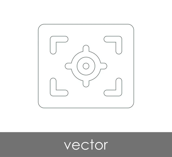 Ícone foco da câmera — Vetor de Stock