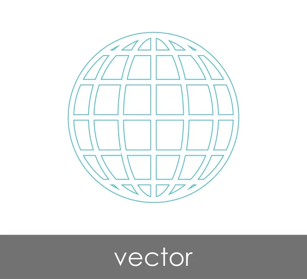 Vector Illustration Globe Icon Sign — Stock Vector