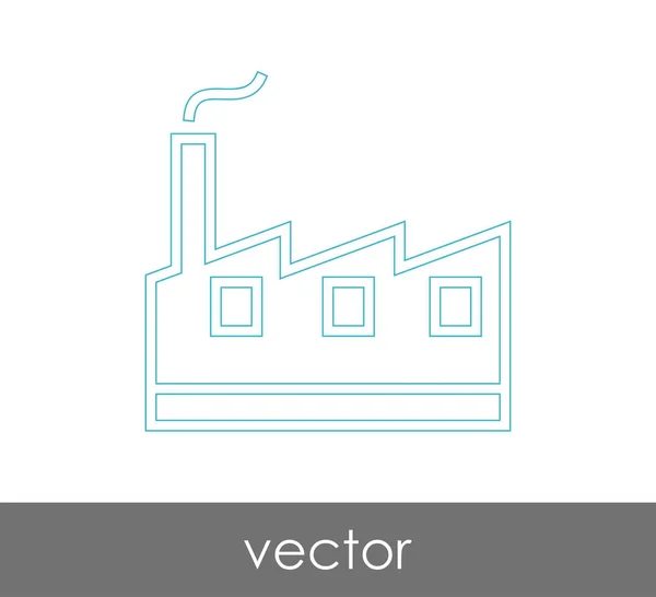 Ícone Fábrica Industrial Ilustração Vetorial — Vetor de Stock