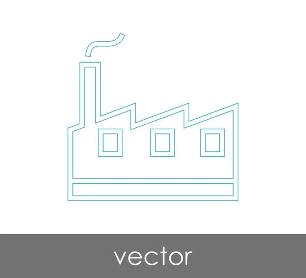 Иконка Завода Промышленная Векторная Иллюстрация — стоковый вектор