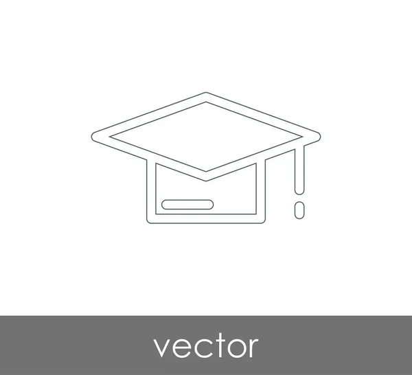 Ícone de boné de graduação — Vetor de Stock