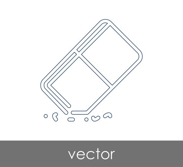 Radiergummi Briefpapier Symbol Vektorillustration — Stockvektor