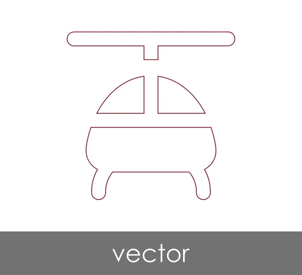 Ícone web helicóptero — Vetor de Stock