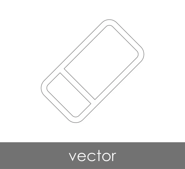 Radiergummi Briefpapier Symbol Vektorillustration — Stockvektor