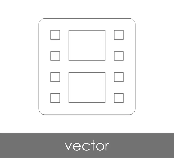 Icône Film Pour Conception Web Les Applications — Image vectorielle