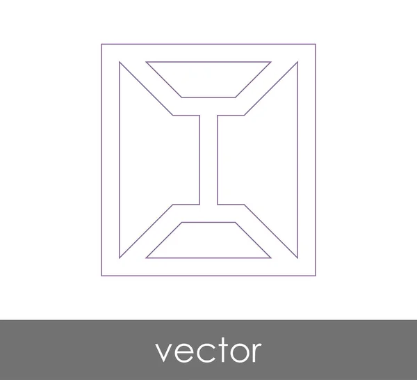 Ilustración Vectorial Icono Sobre Signo — Vector de stock