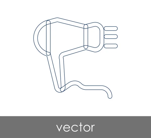 Icône web sèche-cheveux — Image vectorielle