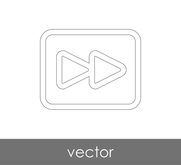 Icono de avance rápido — Vector de stock