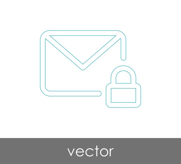 Sicheres E-Mail-Symbol — Stockvektor