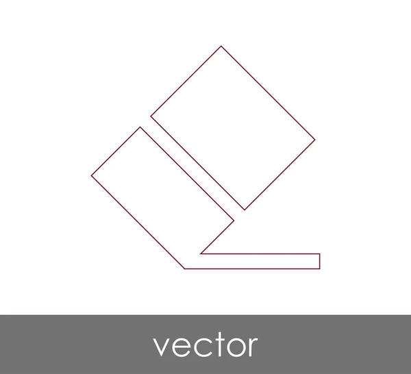 Radiergummi Briefpapier Symbol Vektorillustration — Stockvektor