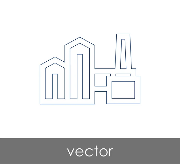 Ícone Fábrica Industrial Ilustração Vetorial —  Vetores de Stock