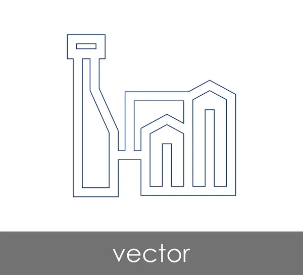 Ikonu Továrny Průmyslové Vektorové Ilustrace — Stockový vektor