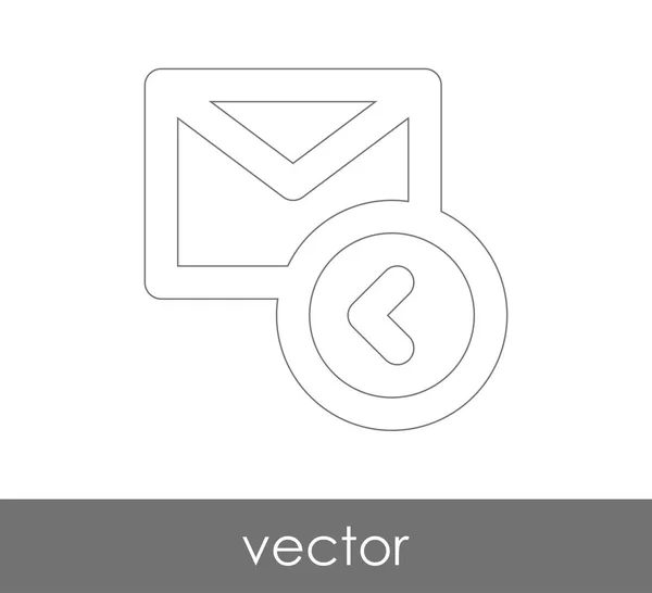 Antwoord e-mailpictogram — Stockvector