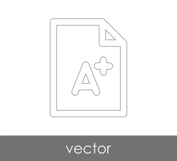 A plus grade icon — Stock Vector