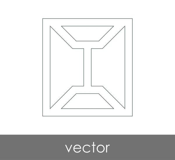 Vektorillustration Kuvertikonen Sign — Stock vektor