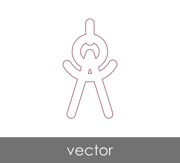 Desenho ícone bússola — Vetor de Stock