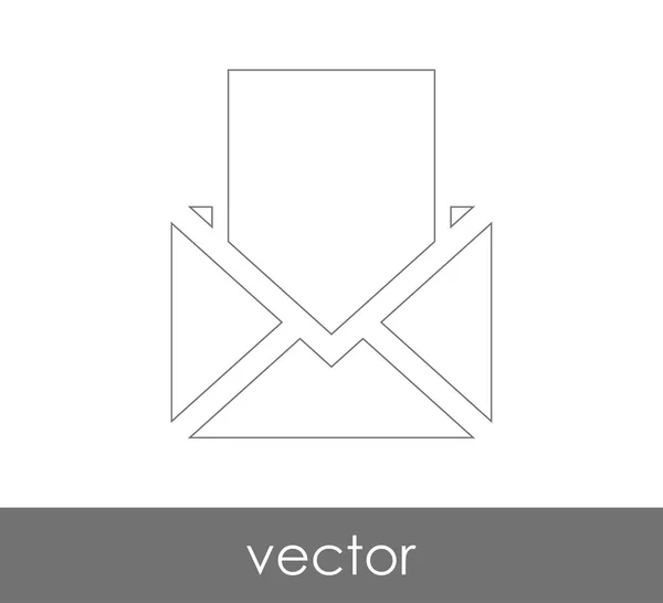 Ilustracja Wektorowa Ikonę Koperty Znak — Wektor stockowy