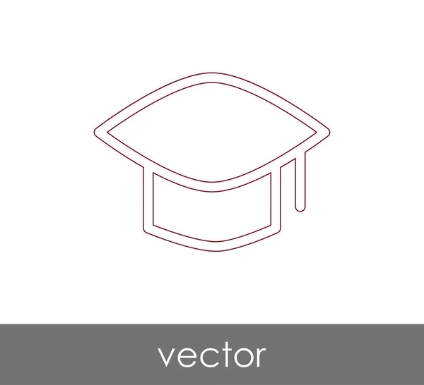 Ícone de boné de graduação — Vetor de Stock