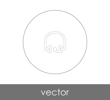 Çağrı Merkezi, ses kulaklık kutsal kişilerin resmi, vektör çizim için kulaklık simgesi