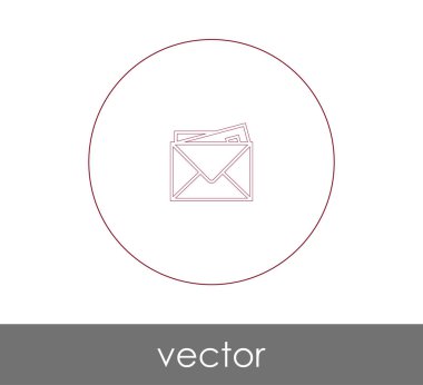 Vektör çizim, zarf simgesi, işareti  