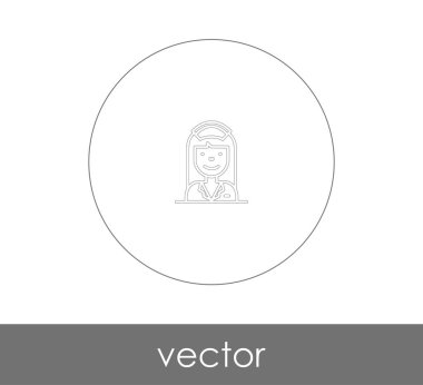 Doktor simgesi, logo, vektör çizim 