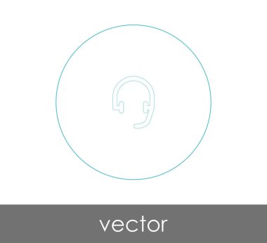 vektör çizim tasarım kulaklıklar simgesinin